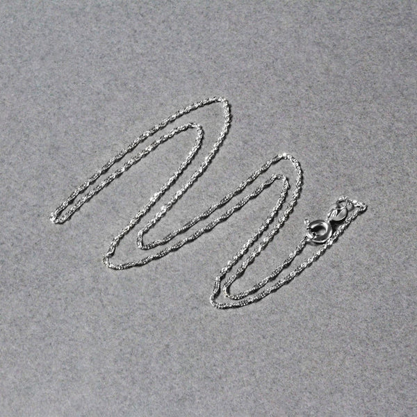 14k White Gold Singapore Chain (1.10 mm)