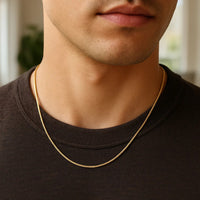 14k Yellow Gold Round Snake Chain (0.90 mm)