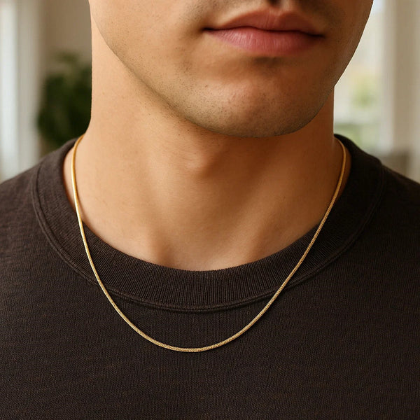 14k Yellow Gold Round Snake Chain (0.90 mm)