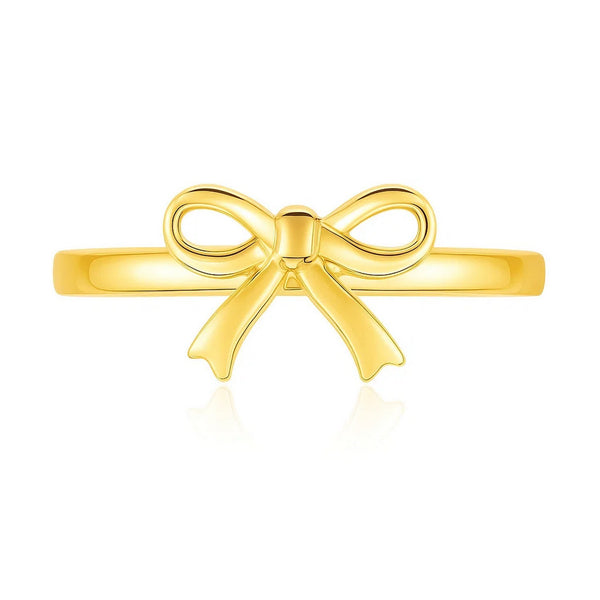 14k Yellow Gold Bow Ring