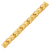 14K yellow gold fancy basket weave line bracelet, 4.85 mm width thumbnail 1