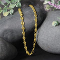 14K yellow gold puffed mariner link chain, 4.70 mm width