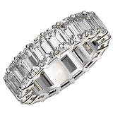Emerald Cut Lab Grown Diamond Eternity Ring in 14k White Gold (8 cttw FG/VS2) thumbnail 1