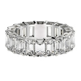 Emerald Cut Lab Grown Diamond Eternity Ring in 14k White Gold (8 cttw FG/VS2) thumbnail 2