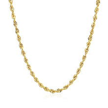 Load image into Gallery viewer, 14k Yellow Gold Solid Diamond Cut Rope Chain (2.75 mm)