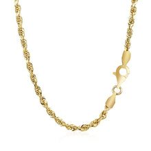 Load image into Gallery viewer, 14k Yellow Gold Solid Diamond Cut Rope Chain (2.75 mm)