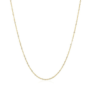 14k Yellow Gold Singapore Chain 0.81 mm