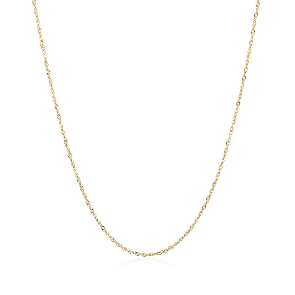 14k Yellow Gold Singapore Chain 0.81 mm