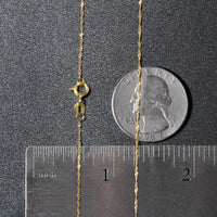 14k Yellow Gold Singapore Chain 0.81 mm