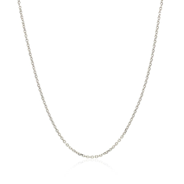 10k White Gold Cable Chain (1.10 mm)