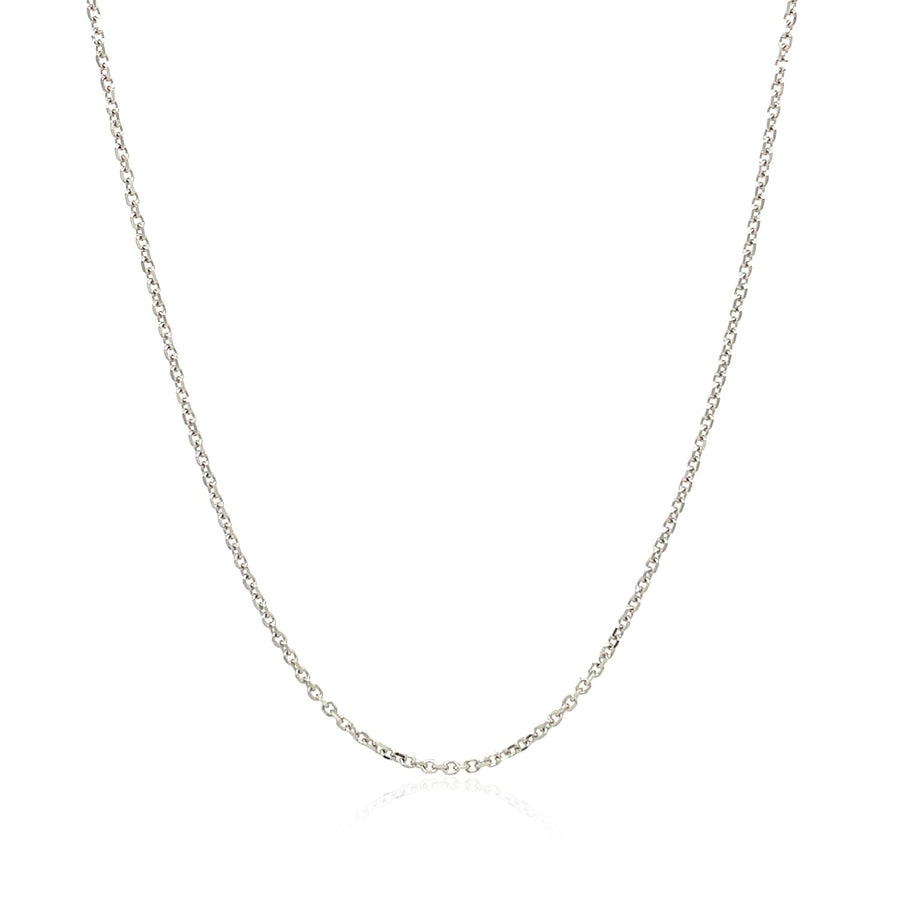 10k White Gold Cable Chain (1.10 mm)