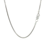 14k White Gold Round Box Chain (1.80 mm) thumbnail 3