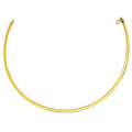 14K yellow gold and silver reversible omega chain necklace, 4.00 mm width