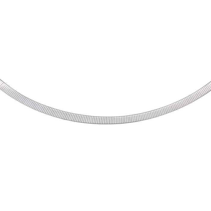 14K Yellow Gold And Silver Reversible Omega Chain Necklace (4.00 mm)