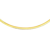 14K Yellow Gold And Silver Reversible Omega Chain Necklace (4.00 mm) thumbnail 7