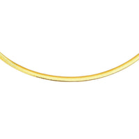 14K Yellow Gold And Silver Reversible Omega Chain Necklace (4.00 mm)