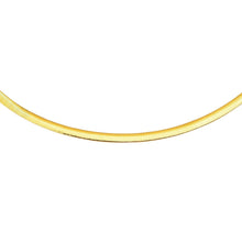 14K Yellow Gold And Silver Reversible Omega Chain Necklace (4.00 mm)