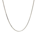10K white gold Gourmette chain with flat twisted 1.0mm links