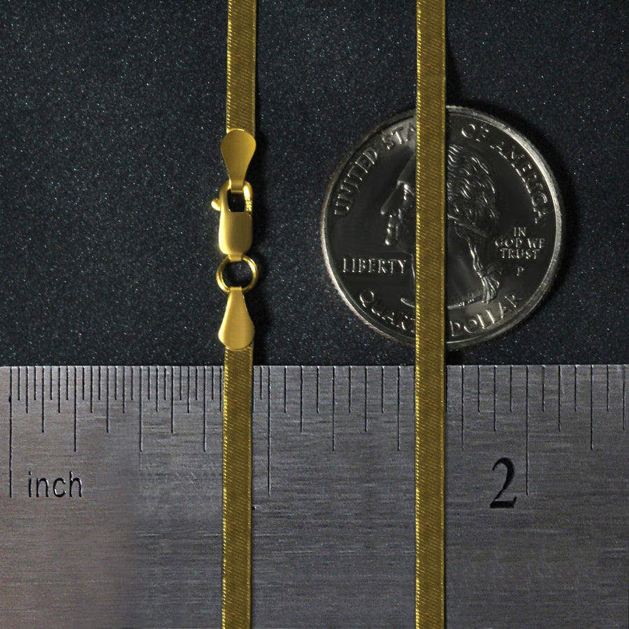14k Yellow Gold Super Flex Herringbone Chain (2.80 mm)