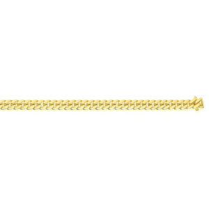 10k Yellow Gold Classic Miami Cuban Solid Bracelet (6.10 mm)