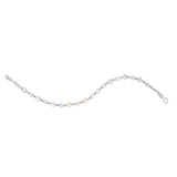 Sterling Silver Rhodium Plated Pearl Bead Bracelet thumbnail 2