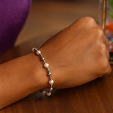Sterling Silver Rhodium Plated Pearl Bead Bracelet thumbnail 6