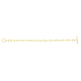 14K Yellow Gold Paperclip Toggle Link Necklace thumbnail 2