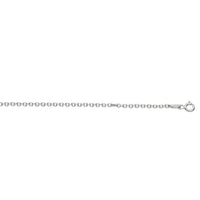 Sterling Silver Rhodium Plated Cable Chain (2.20 mm)