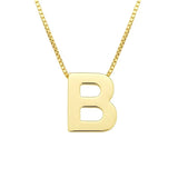14K Yellow Gold Yours Truly Block Letter Initial B Necklace thumbnail 2