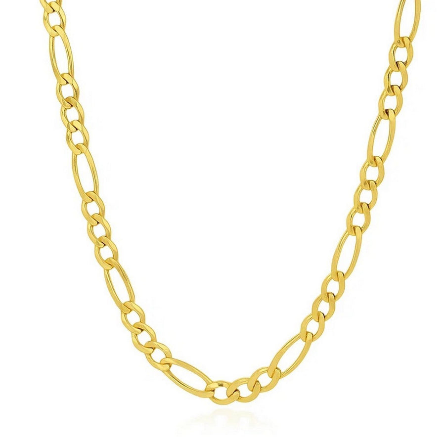 14k Yellow Gold Solid Figaro Chain (7.00 mm)