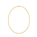 14K yellow gold brick Omega necklace with flat interlocking links