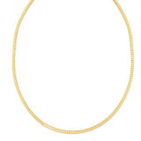 14k Yellow Gold Brick Omega Necklace thumbnail 2