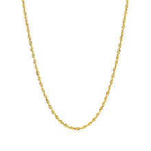 Load image into Gallery viewer, 14k Yellow Gold Solid Diamond Cut Rope Chain (1.80 mm)