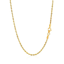 Load image into Gallery viewer, 14k Yellow Gold Solid Diamond Cut Rope Chain (1.80 mm)