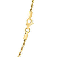 14k Yellow Gold Solid Diamond Cut Rope Chain (1.80 mm)