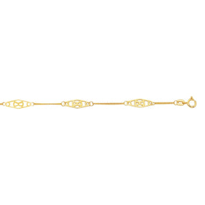 14k Yellow Gold Infinity Bracelet