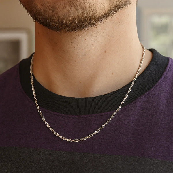 14k White Gold Singapore Chain (2.10 mm)