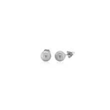 Load image into Gallery viewer, 14k White Gold Classic Round Stud Earrings (6mm)