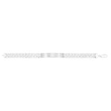 Sterling Silver Rhodium Plated Railroad Chain ID Bracelet thumbnail 2