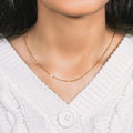 10K yellow gold box chain, 0.94 mm fine square-link construction