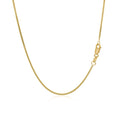 14K yellow gold gourette chain 1.0mm fine twisted link necklace