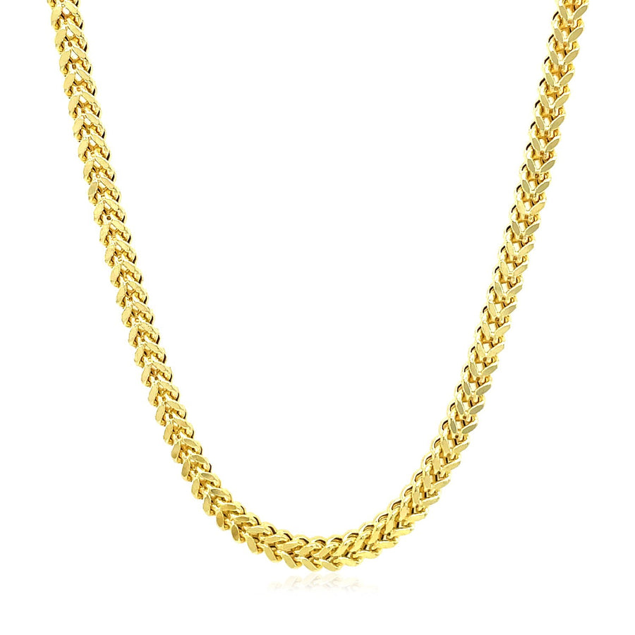14K Yellow Gold Square Franco Chain (5.30 mm)
