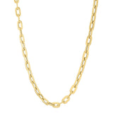 Oval Domed Paperclip Necklace in 14K Yellow Gold (5.30 mm) thumbnail 1
