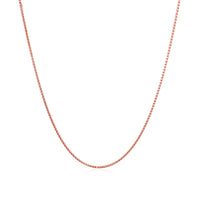 14k Rose Gold Diamond Cut Round Wheat Chain (0.70 mm)