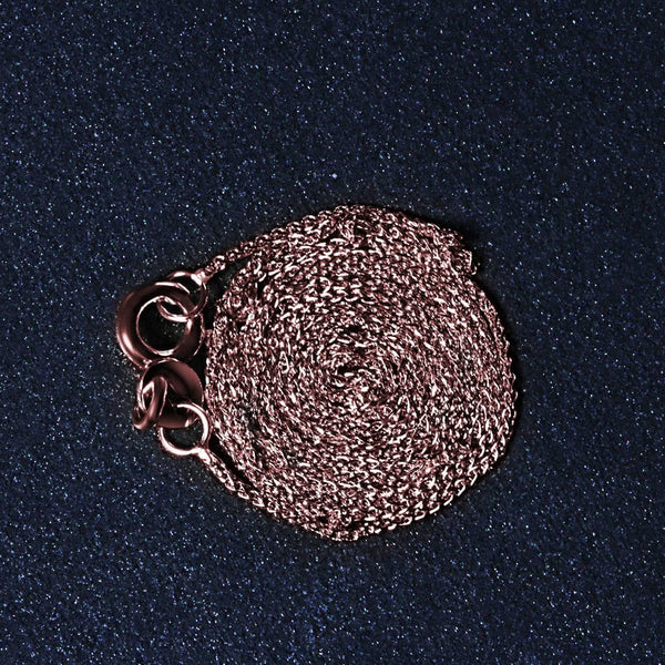 14k Rose Gold Diamond Cut Round Wheat Chain (0.70 mm)