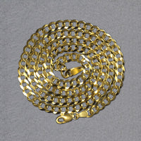 14k Yellow Gold Solid Curb Chain (4.70 mm)