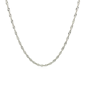 10k White Gold Singapore Chain (1.50 mm)