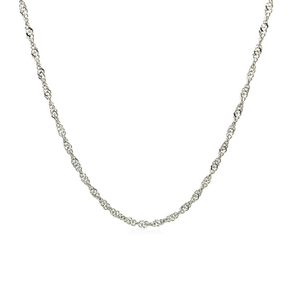 10k White Gold Singapore Chain (1.50 mm)