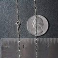 14K white gold Singapore chain with 1.30 mm faceted twisted links
