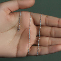 14k White Gold Singapore Chain (1.30 mm)